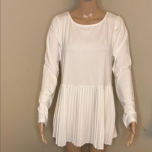 Yesterday People Cream Pleated Long Sleeve Blouse